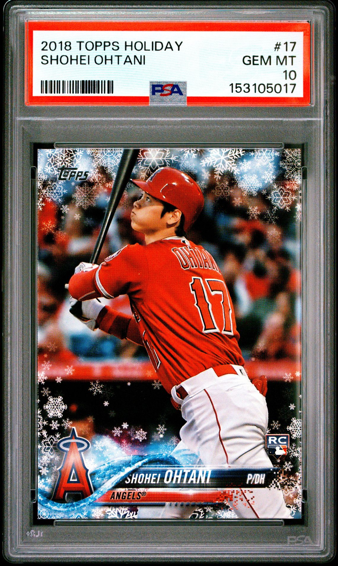 2018 Topps TOPPS HOLIDAY METALLIC SNOWFLAKE #17 Shohei Ohtani front