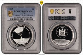 2017 $1 Freedom 7 Space Mission PR69DCAM