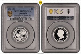 2024-C $1 Australia in Space Ag PR70DCAM