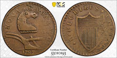 1787 NJ 1/2P Camel Head, Maris 58-n VF35BN