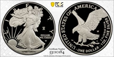 2026-W $1 Silver Eagle w/ Liberty Bell 250 Privy First Strike PR69DCAM