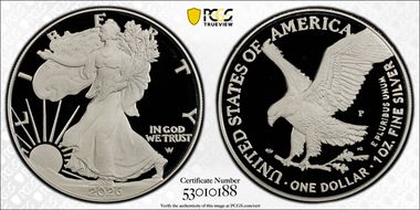 2026-P $1 Silver Eagle Congratulations Set First Strike PR69DCAM