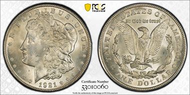 1921-S $1 MS64+ 