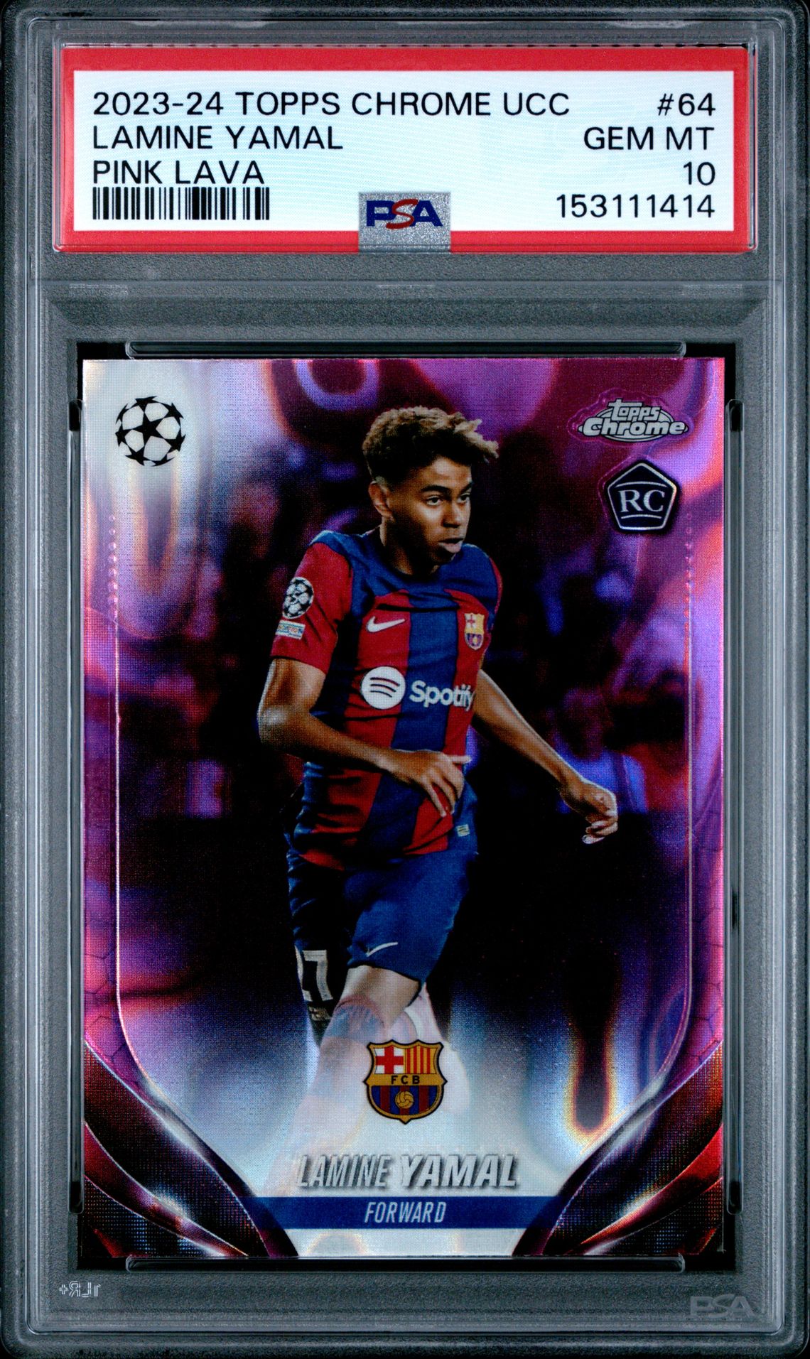 2023-24 Topps Chrome Topps Chrome Uefa Club Competitions #64 Lamine Yamal front