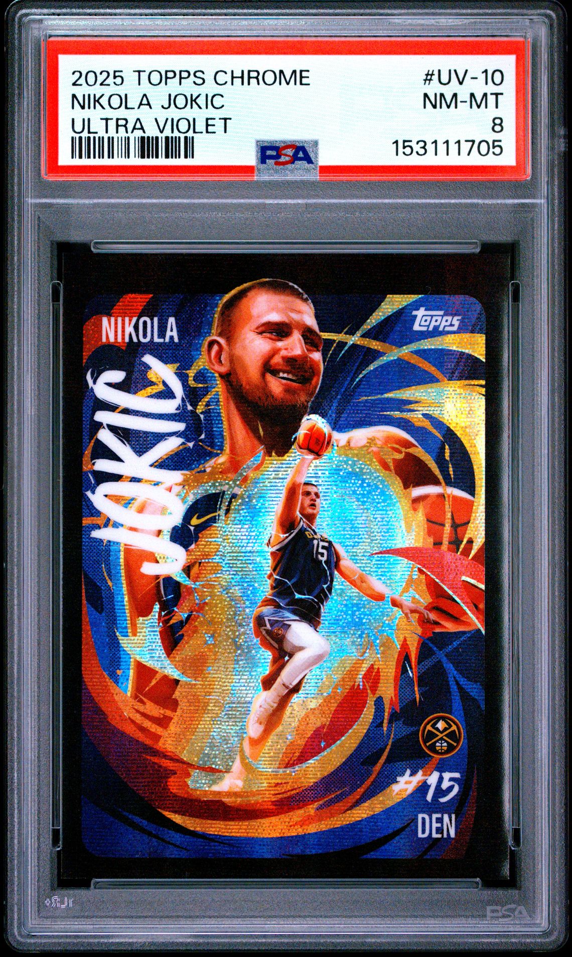 2025 Topps TOPPS CHROME ULTRA VIOLET #UV-10 Nikola Jokic front