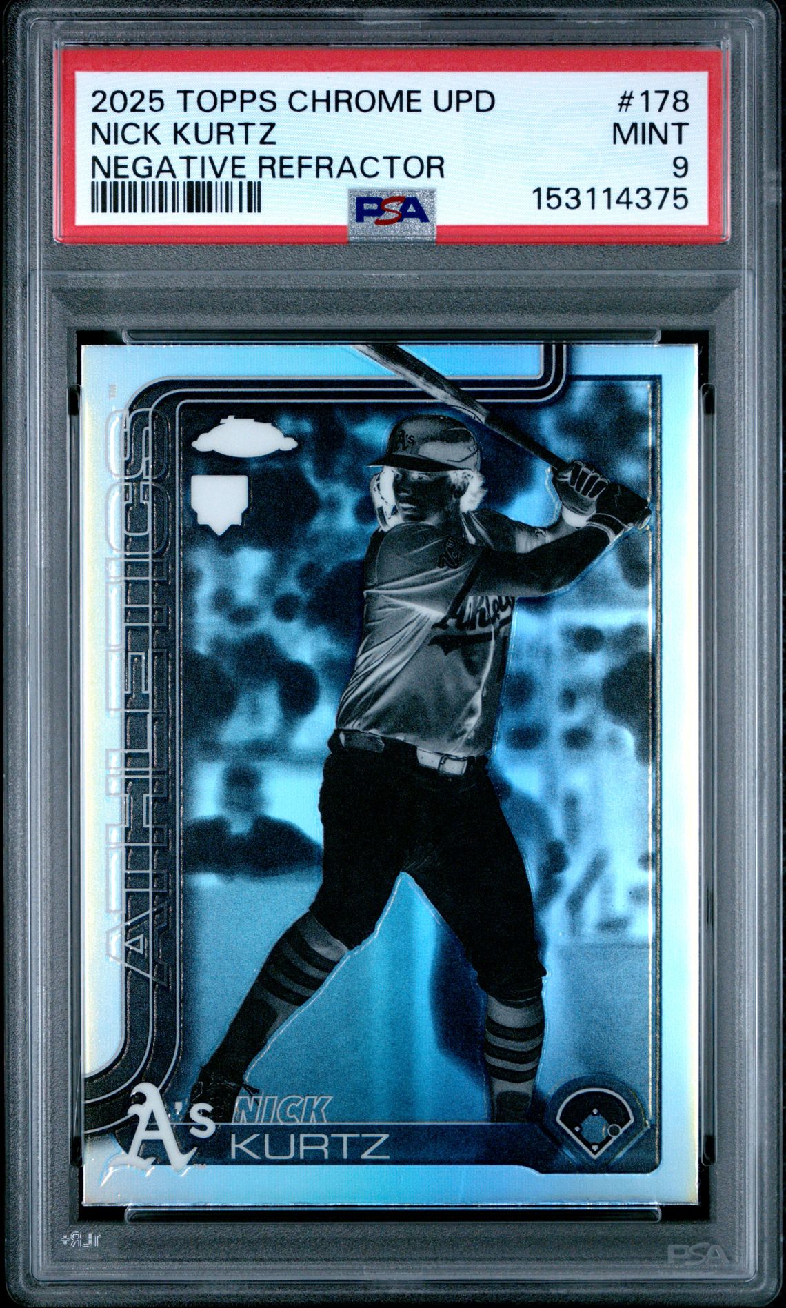 2025 Topps TOPPS CHROME UPDATE NEGATIVE REFRACTOR #178 Nick Kurtz front
