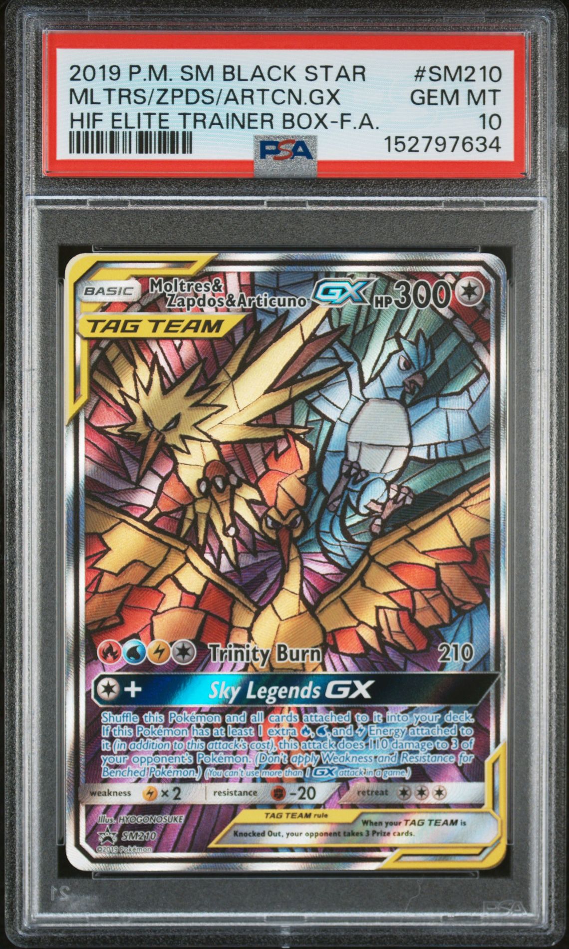 2019 Pokemon POKEMON SM BLACK STAR PROMO GX #SM210 Mltrs/Zpds/Artcn.Gx front