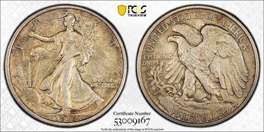 1916-D 50C AU58