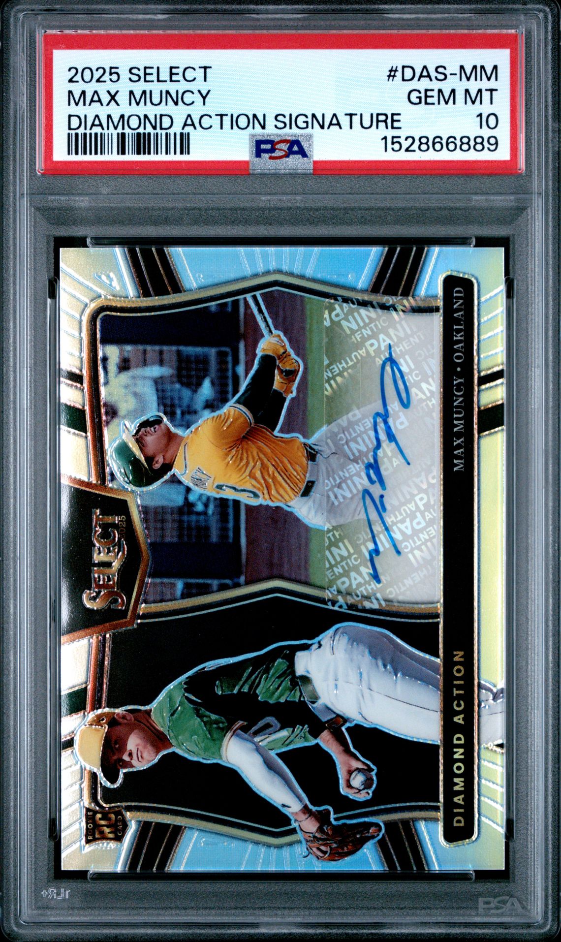 2025 Panini Select Diamond Action Signatures Max Muncy #Das-Mm Gem Mt 10 front