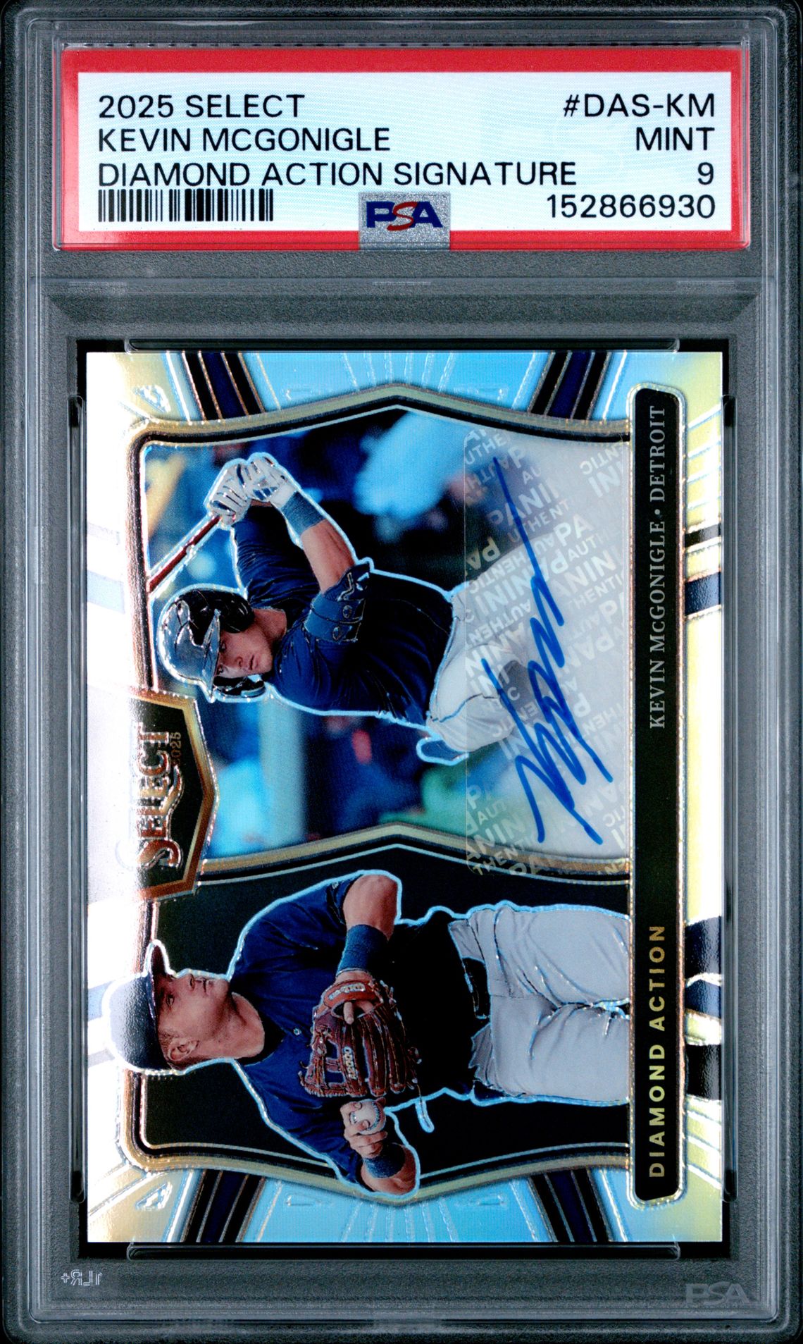 2025 Panini Select Diamond Action Signatures Kevin Mcgonigle #Das-Km Mint 9 front