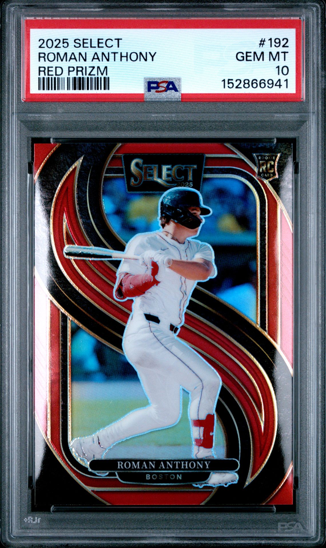 2025 Panini Select Roman Anthony #192 (Red Flash) Gem Mt 10 front