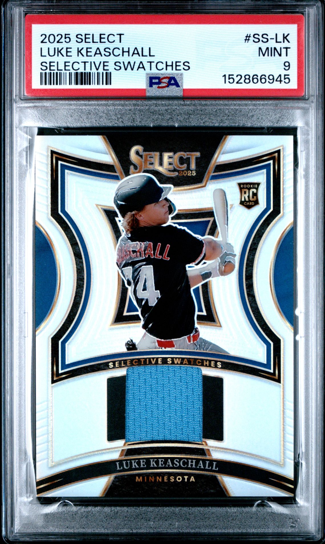 2025 Panini Select Selective Swatches Luke Keaschall #Ss-Lk Mint 9 front