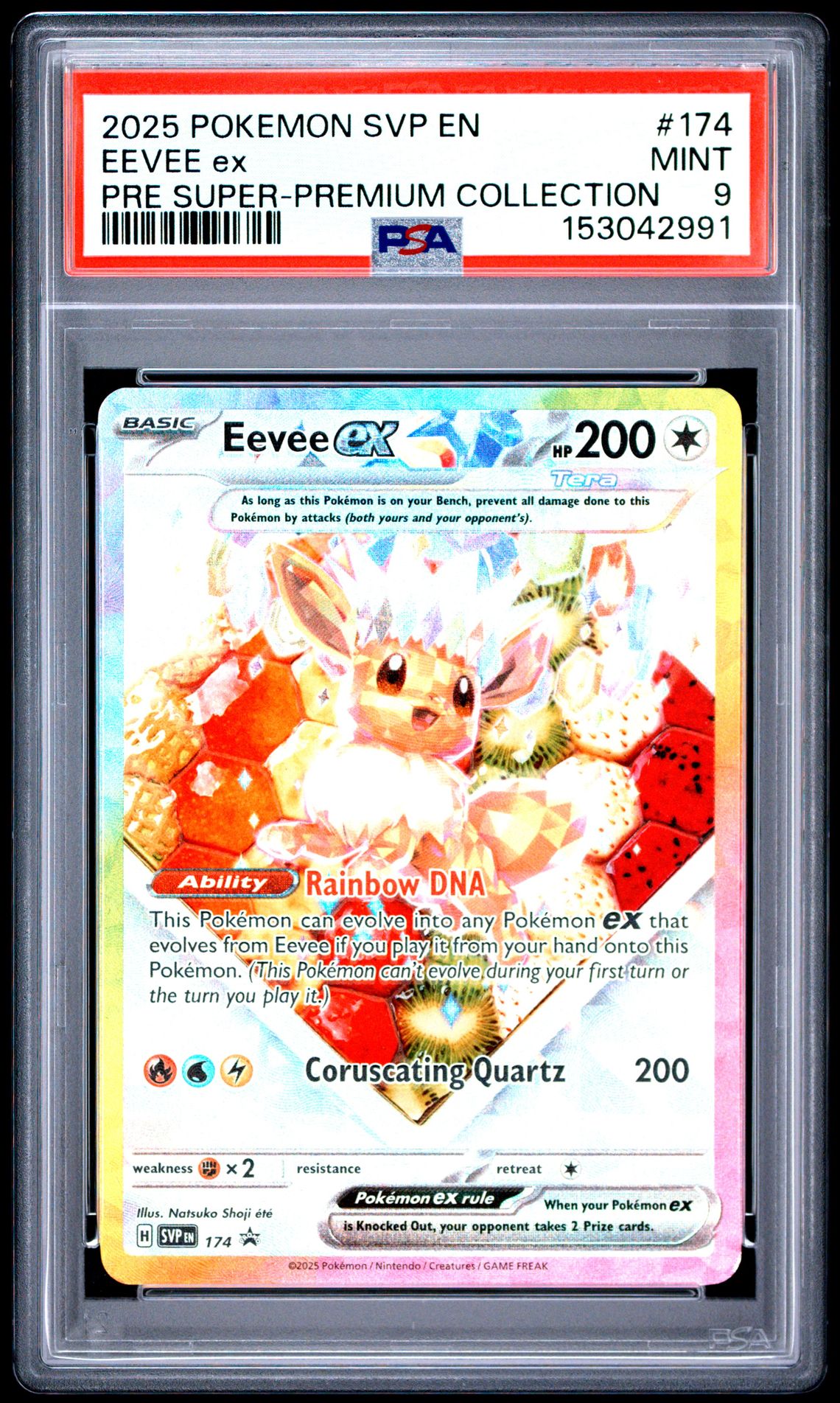 2025 Pokemon Svp En-Sv Black Star Promo Eevee Ex #174 (Pre Super-Premium Collection) Mint 9 front