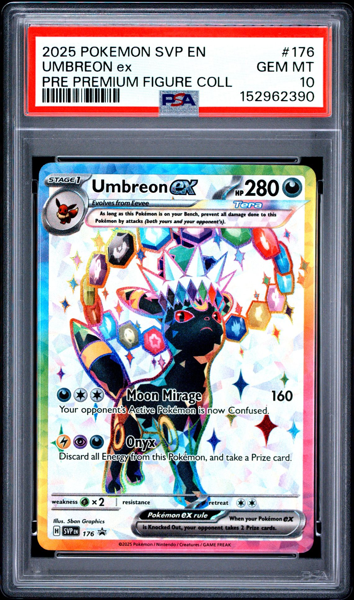 2025 Pokemon Svp En-Sv Black Star Promo Umbreon Ex #176 (Pre Premium Figure Coll) Gem Mt 10 front