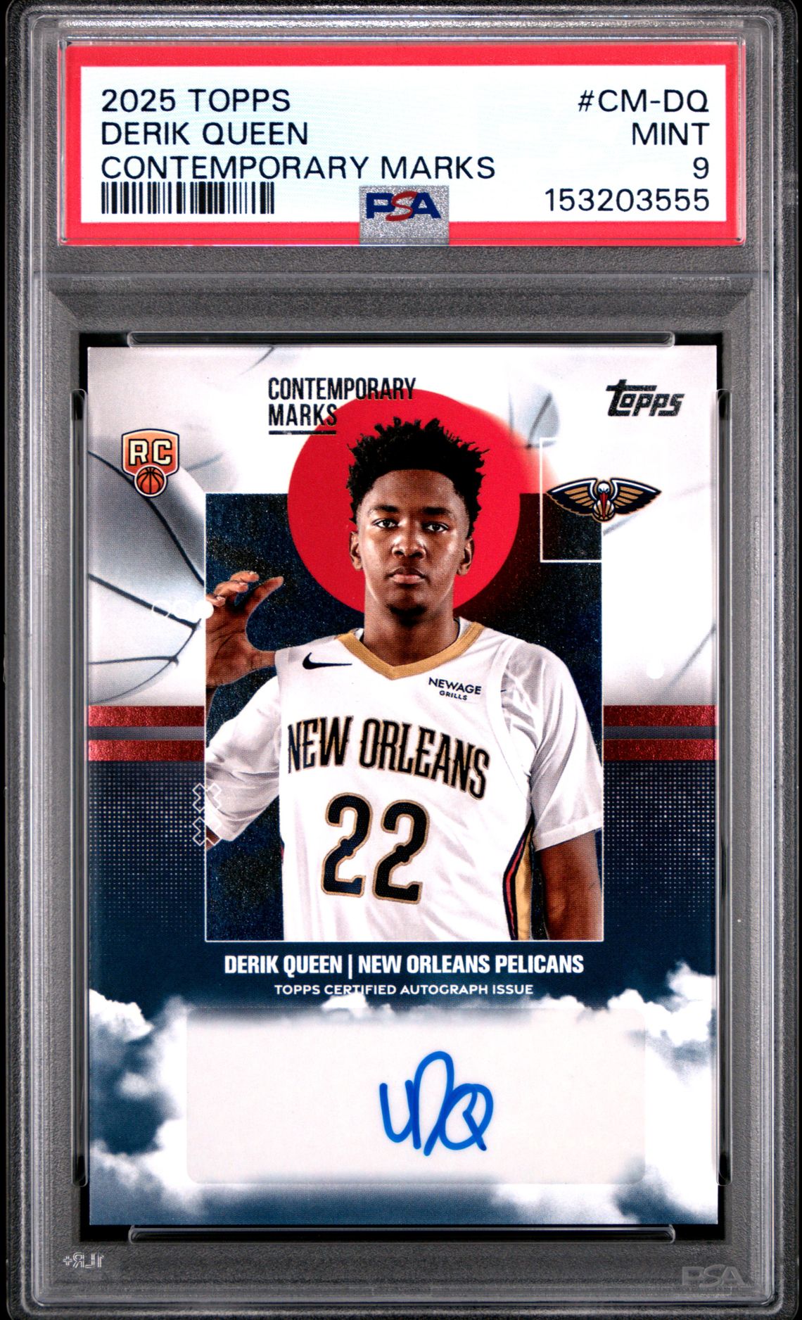 2025 Topps Contemporary Marks Derik Queen #Cm-Dq Mint 9 front