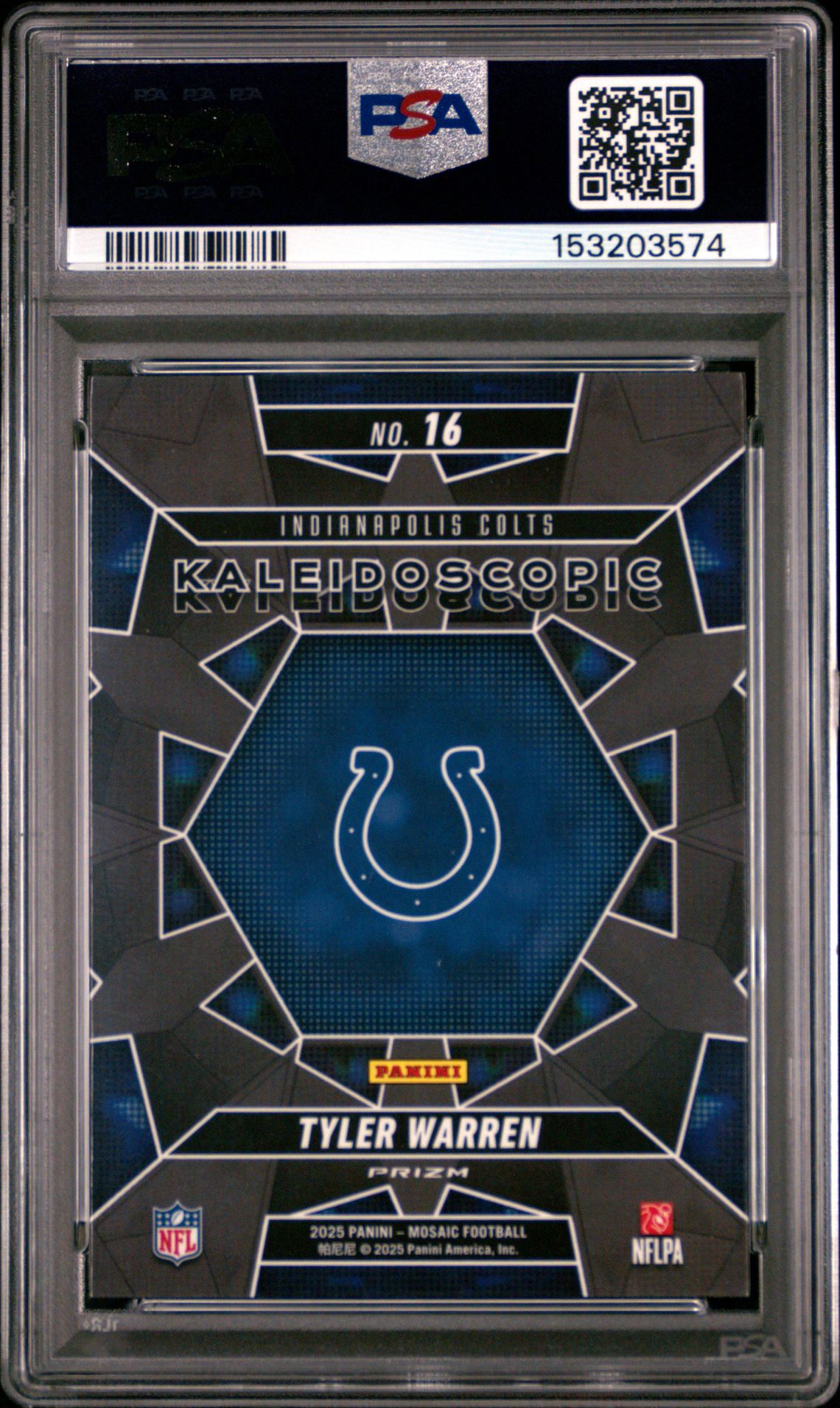2025 Panini Mosaic Kaleidoscopic Tyler Warren #16 Mint 9 back