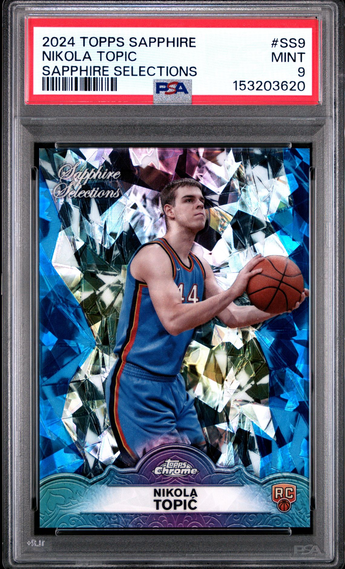 2024 Topps Chrome Sapphire Edition Sapphire Selections Nikola Topic #Ss9 Mint 9 front
