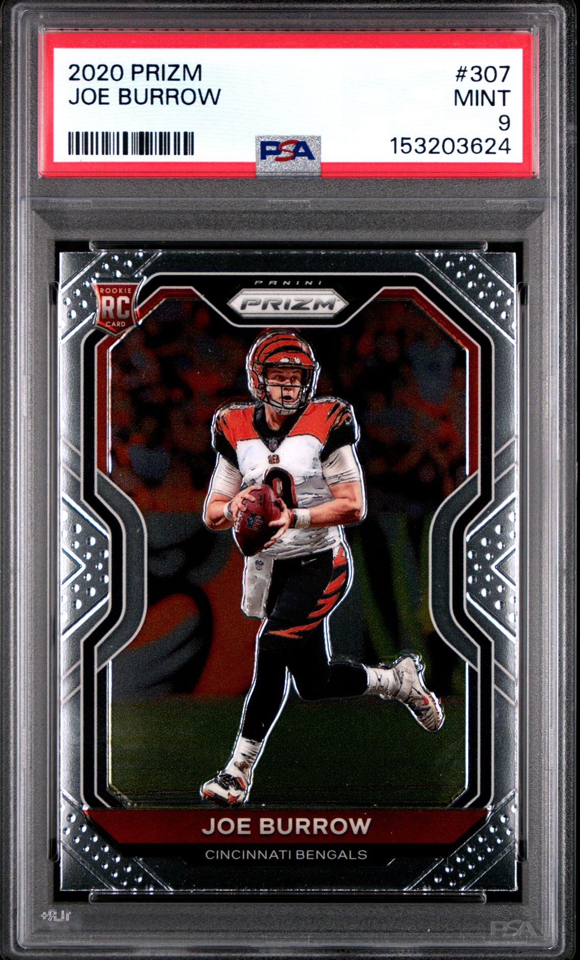 2020 Panini Prizm Joe Burrow #307 Mint 9 front