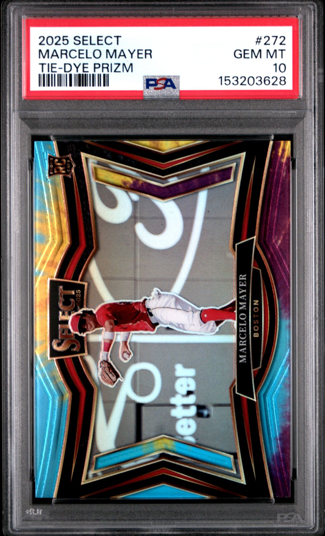 2025 Panini Select Marcelo Mayer #272 (Tie-Dye Prizm) Gem Mt 10 front