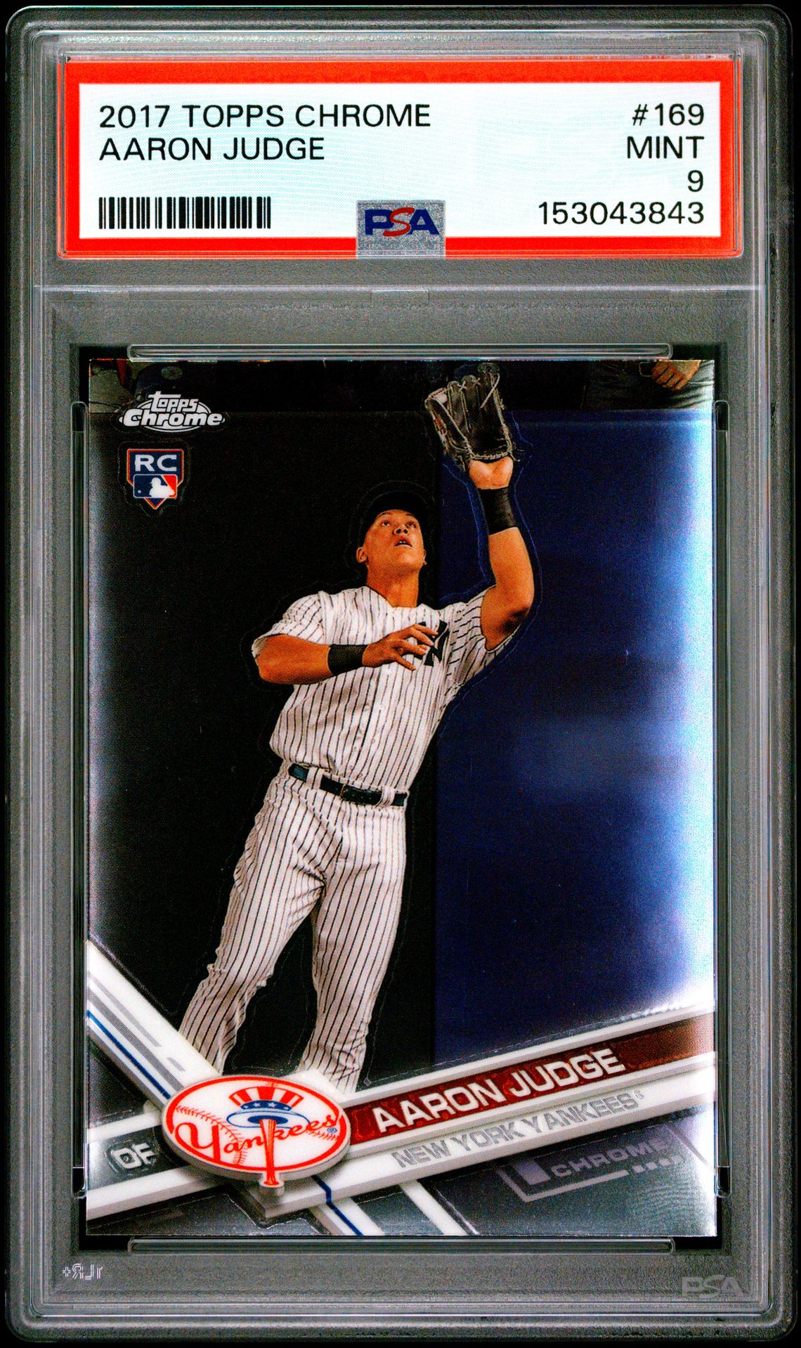 2017 Topps Chrome Aaron Judge #169 Mint 9 front