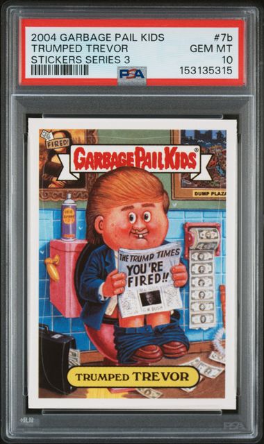 2004 Topps GARBAGE PAIL KIDS STICKERS SERIES 3 STICKERS SERIES 3 #7B Trumped Trevor front