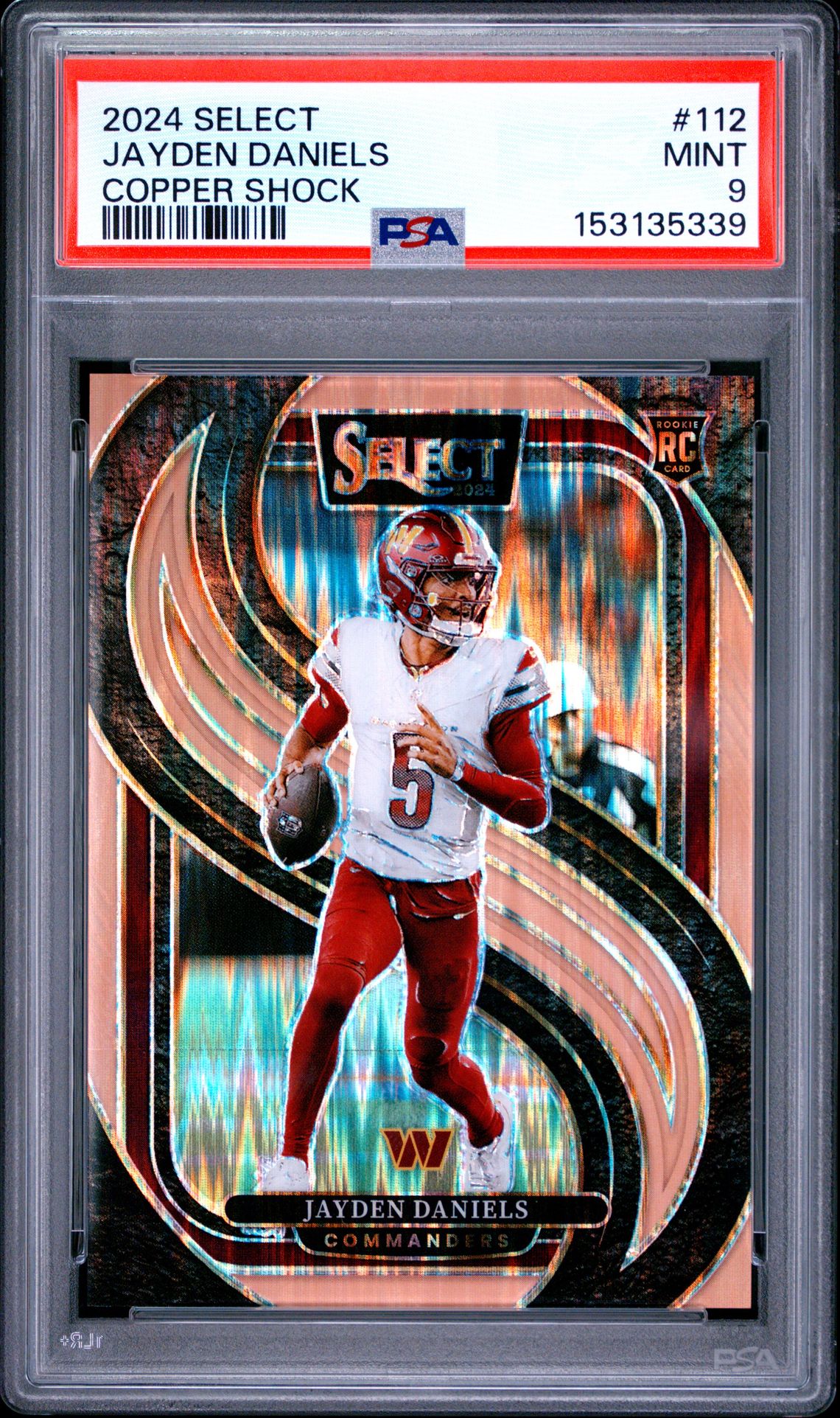 2024 Panini Select Jayden Daniels #112 (Copper Shock) Mint 9 front