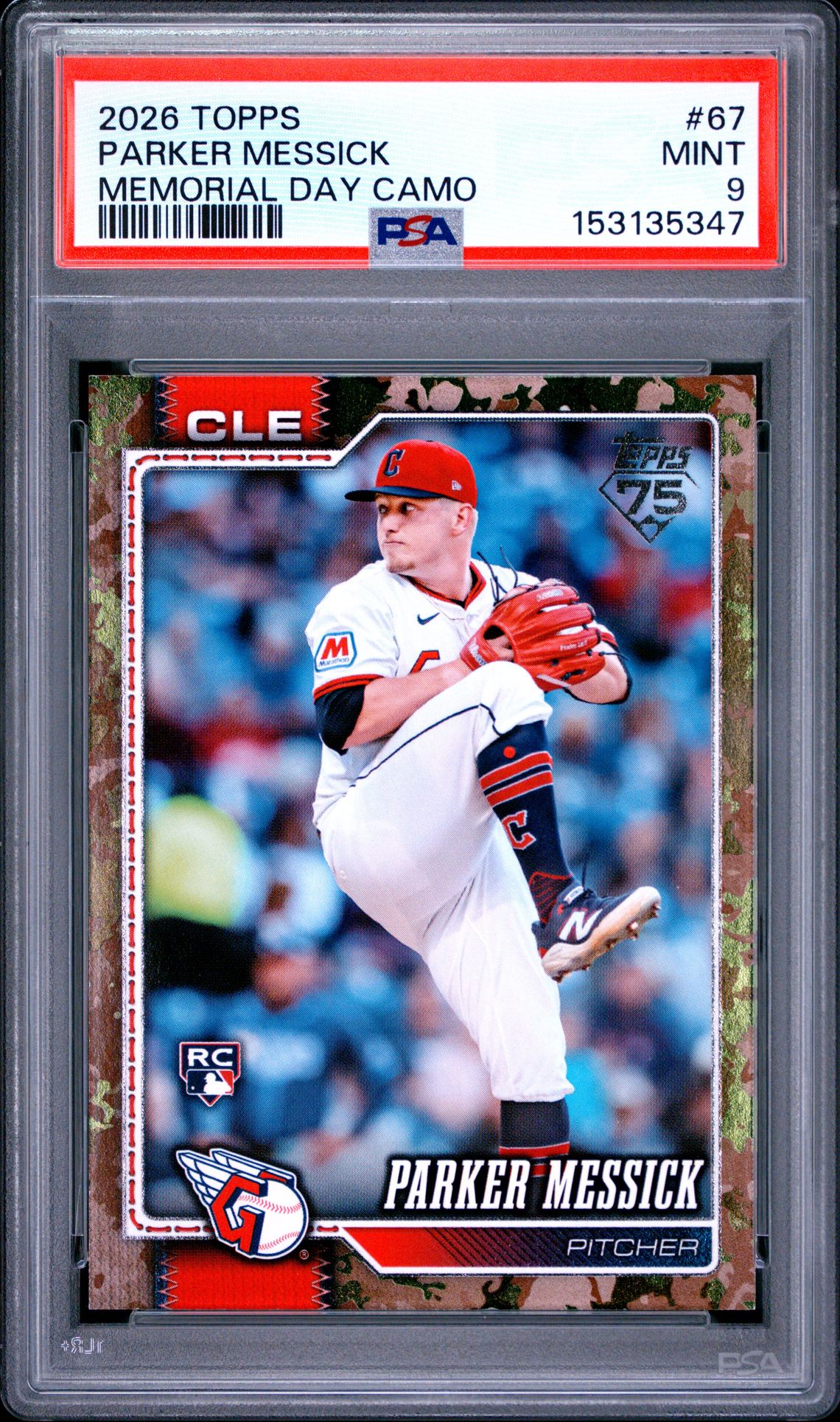 2026 Topps Parker Messick #67 (Memorial Day Camo) Mint 9 front