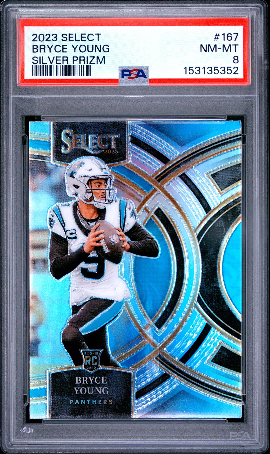 2023 Panini Select Bryce Young #167 (Silver Prizm) Nm-Mt 8 front
