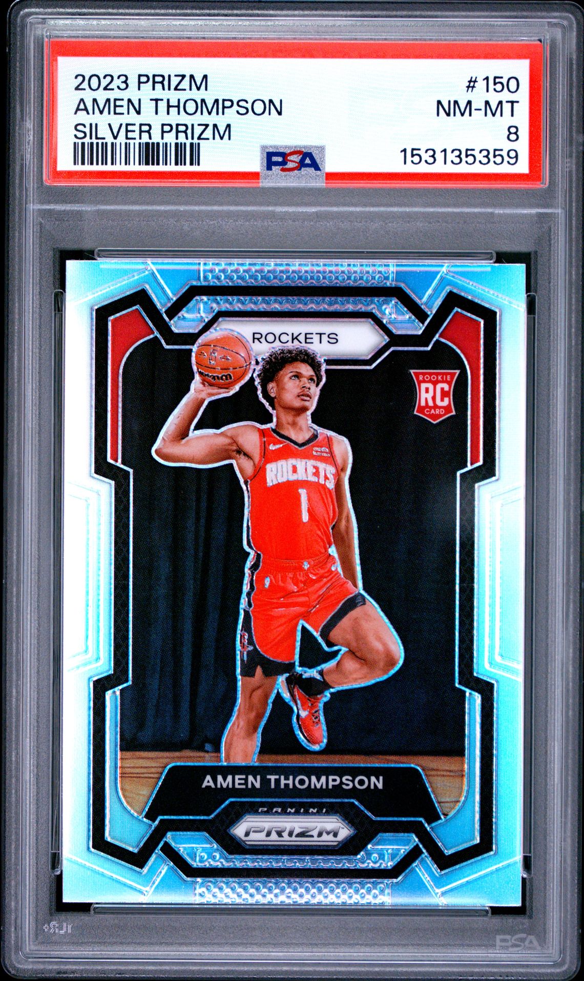 2023 Panini Prizm Amen Thompson #150 (Silver Prizm) Nm-Mt 8 front