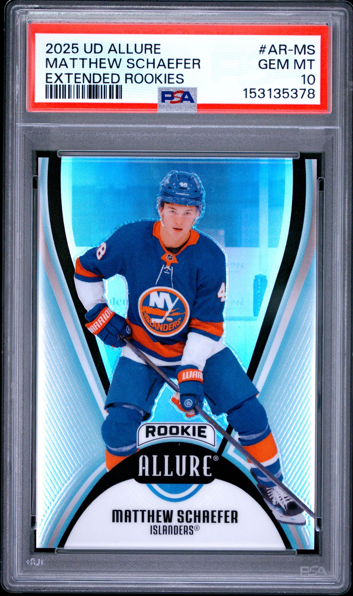 2025 Upper Deck Allure Extended Rookies Matthew Schaefer #Ar-Ms Gem Mt 10 front