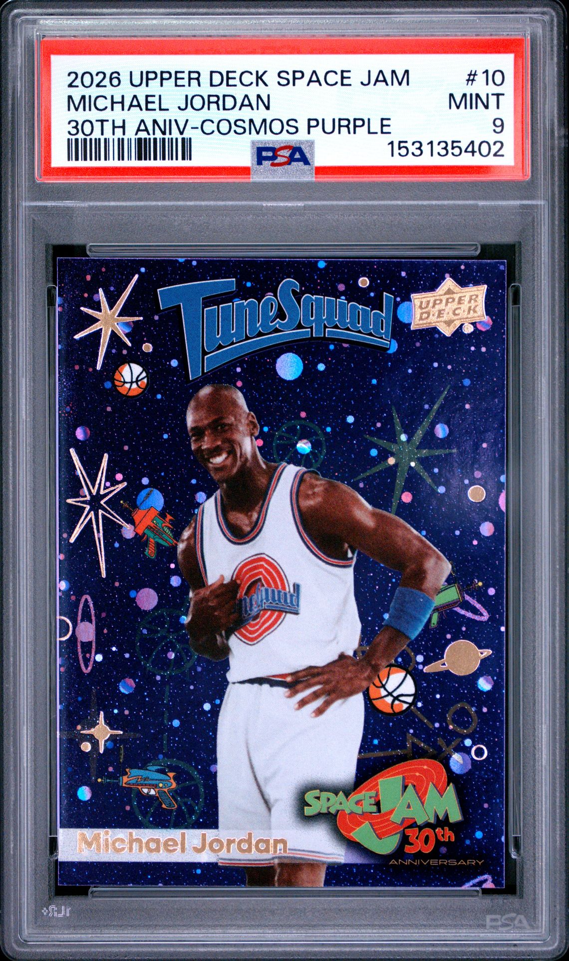 2026 Upper Deck Space Jam 30Th Anniversary Michael Jordan #10 (30Th Aniv-Cosmos Purple) Mint 9 front