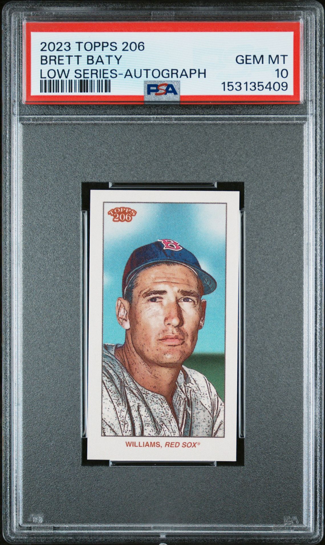 2023 Topps 206 Low Series Autograph Brett Baty (Low Series-Autograph) Gem Mt 10 front