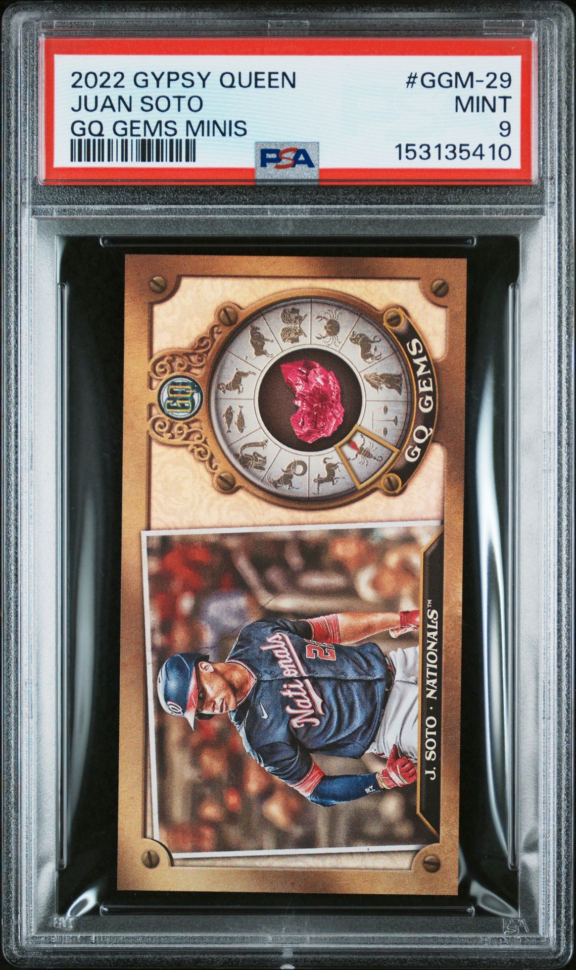 2022 Topps Gypsy Queen Gq Gems Minis Juan Soto #Ggm-29 (Gq Gems Minis) Mint 9 front
