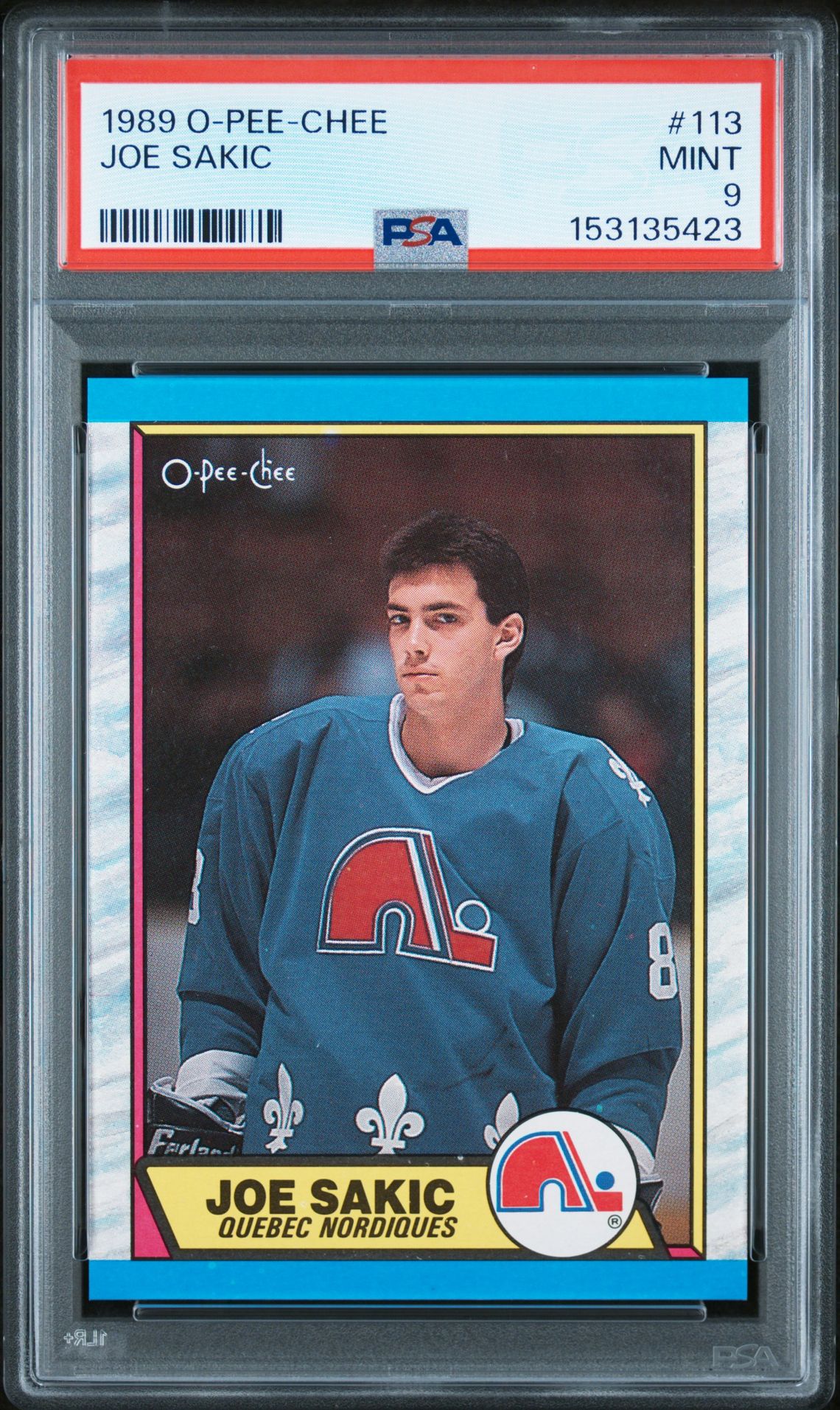 1989 O-Pee-Chee Joe Sakic #113 Mint 9 front