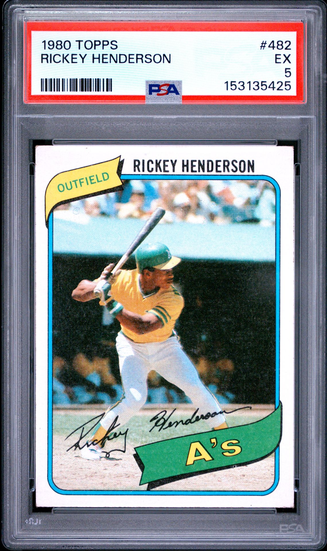 1980 Topps Rickey Henderson #482 Ex 5 front