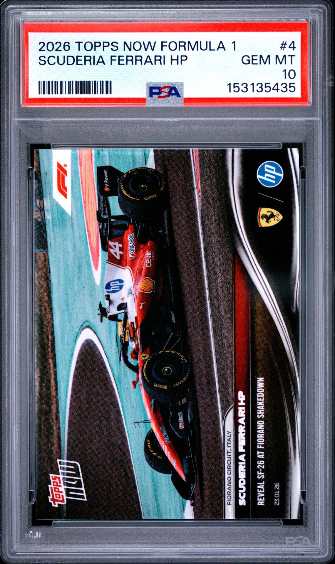2026 Topps Now Formula 1 Scuderia Ferrari Hp #4 Gem Mt 10 front