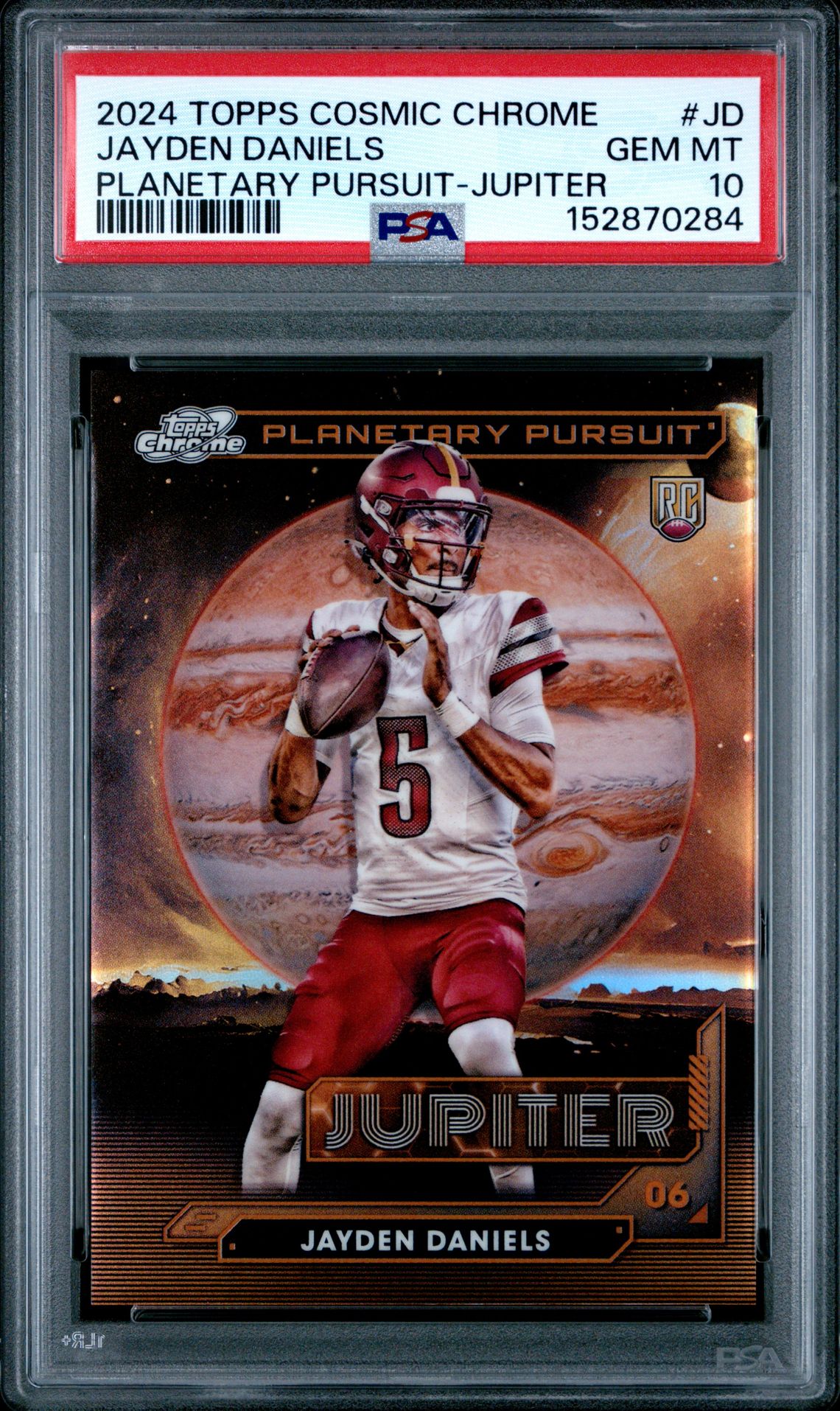 2024 Topps Cosmic Chrome Planetary Pursuit Jayden Daniels #Jd (Planetary Pursuit-Jupiter) Gem Mt 10 front