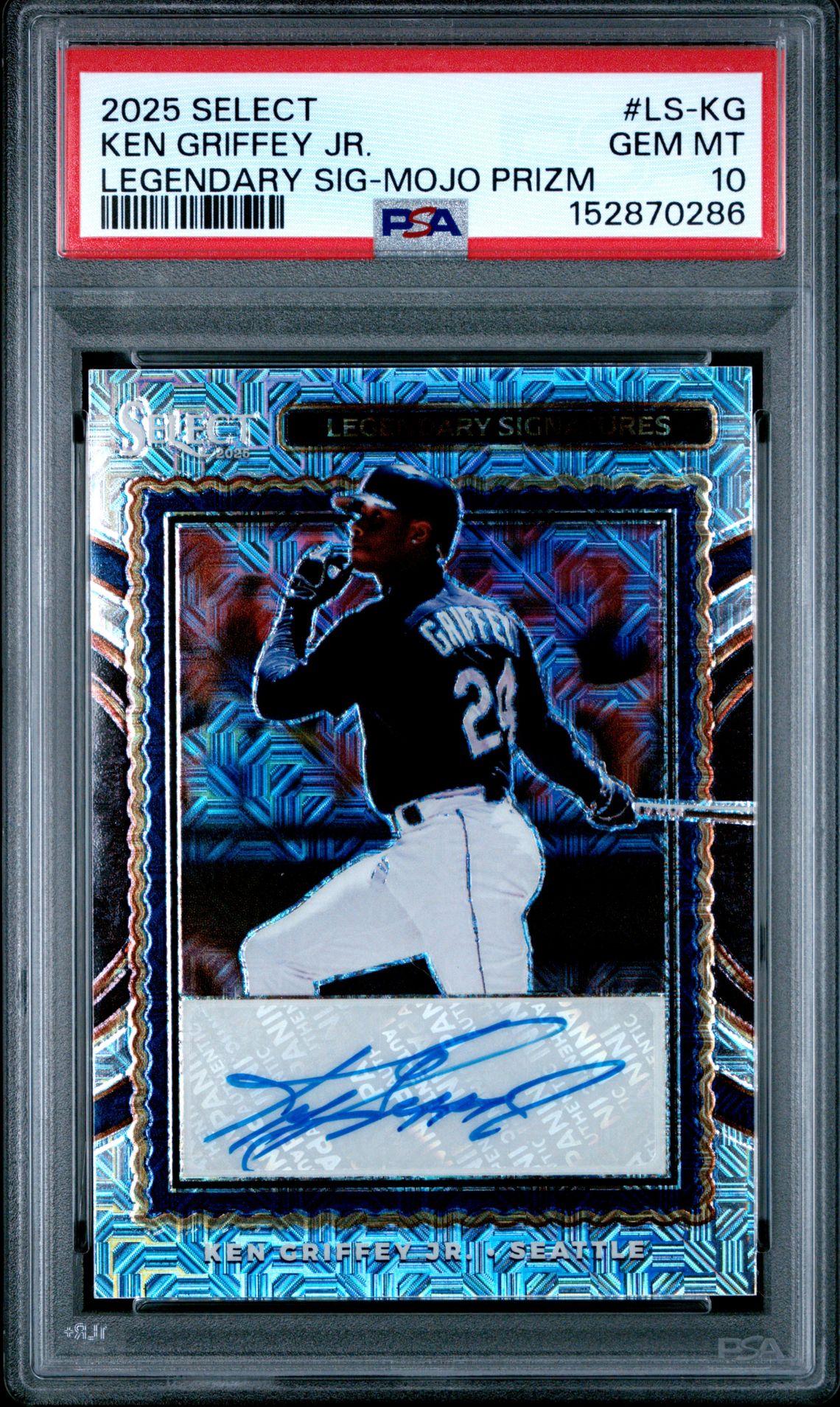 2025 Panini Select Legendary Signatures Ken Griffey Jr. #Ls-Kg (Legendary Sig-Mojo Fotl) Gem Mt 10 front