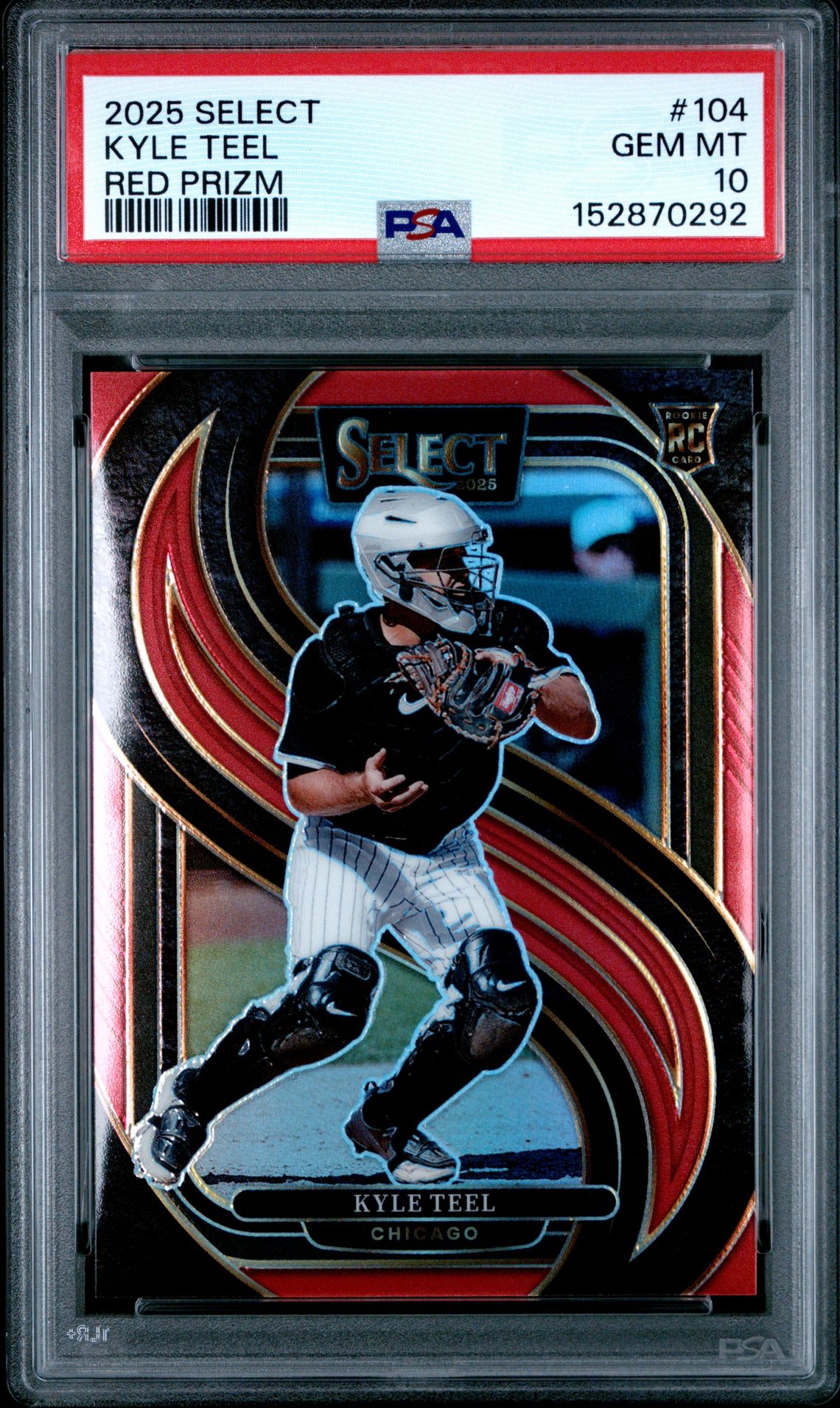 2025 Panini Select Kyle Teel #104 (Red Flash) Gem Mt 10 front