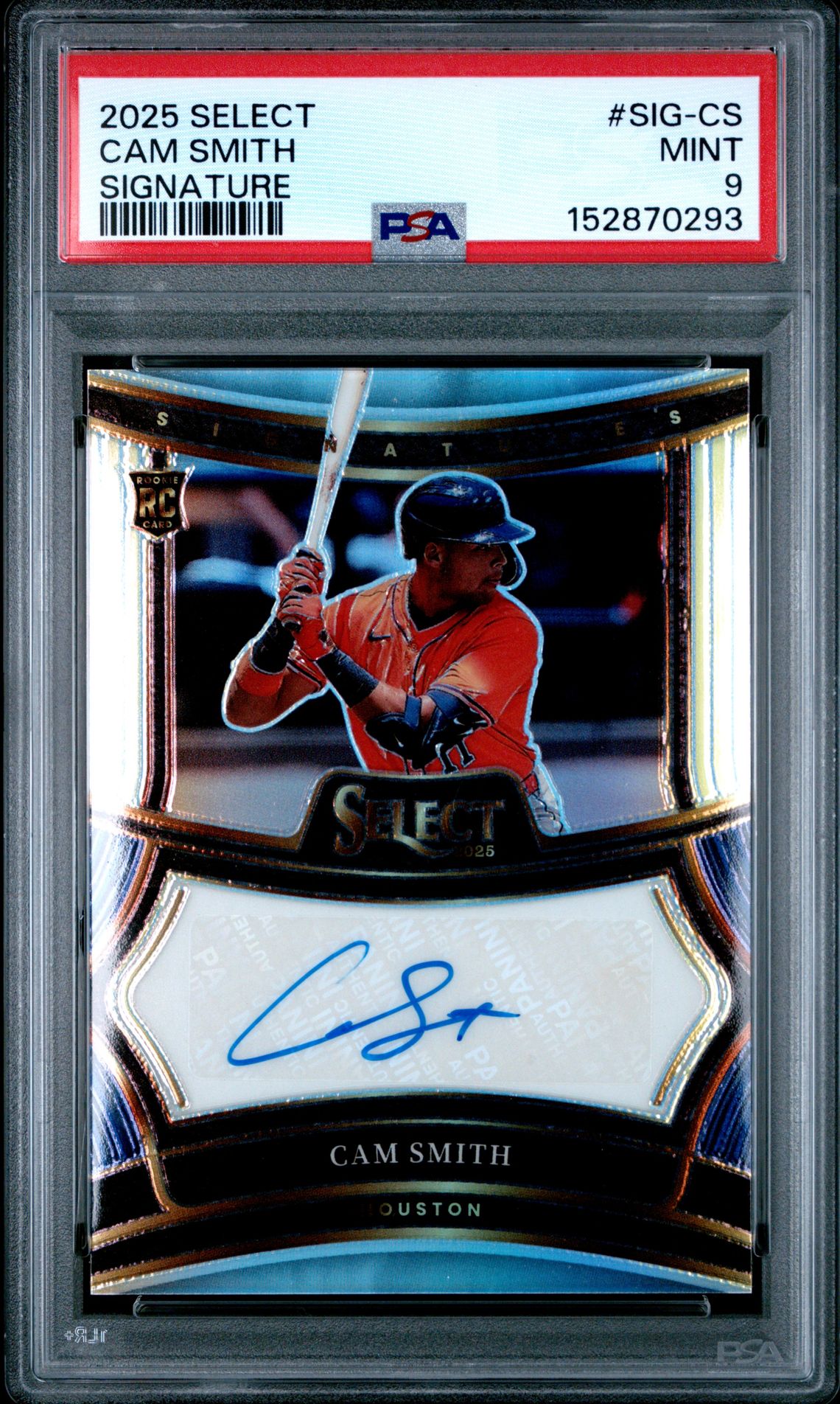 2025 Panini Select Signatures Cam Smith #Sig-Cs (Signatures) Mint 9 front