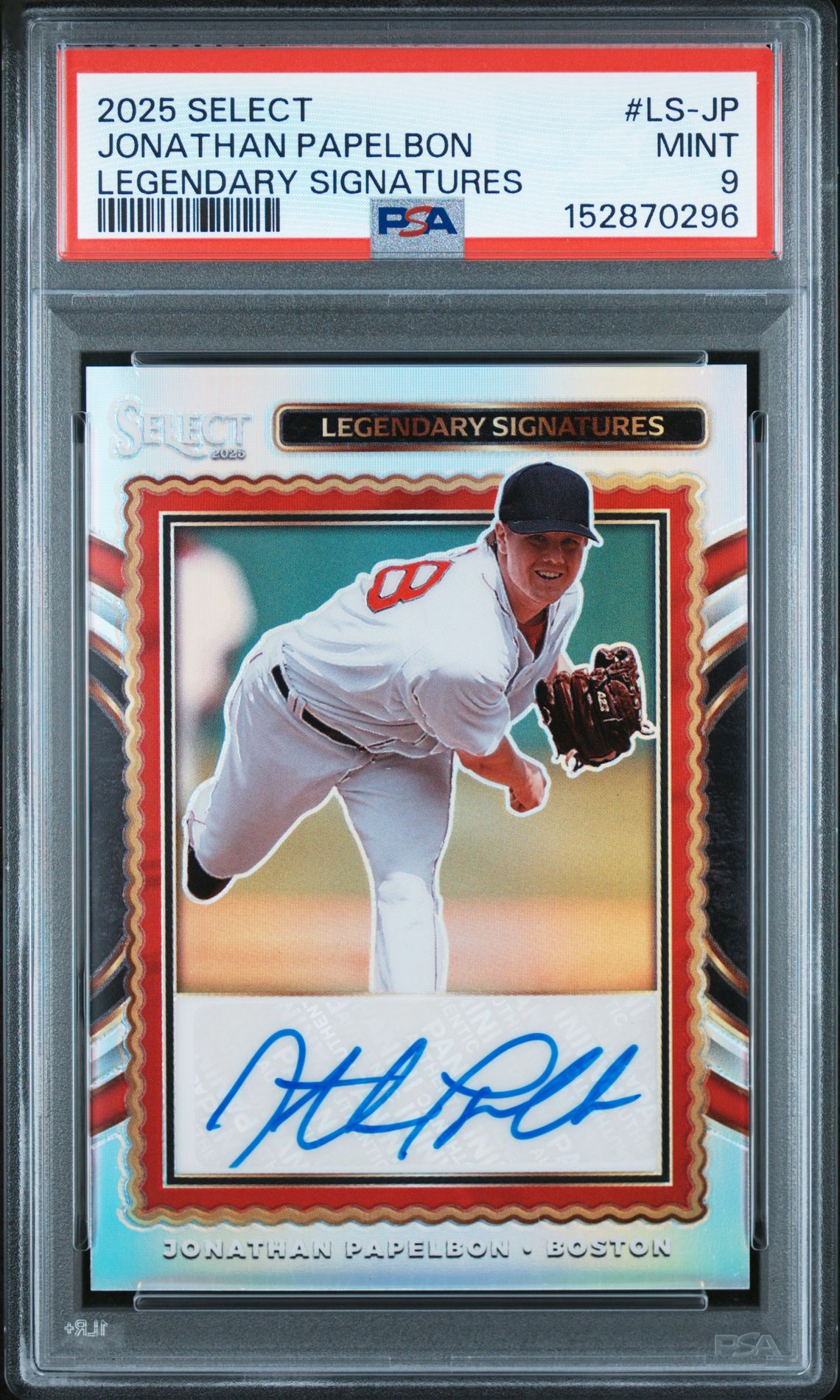 2025 Panini Select Legendary Signatures Jonathan Papelbon #Ls-Jp Mint 9 front