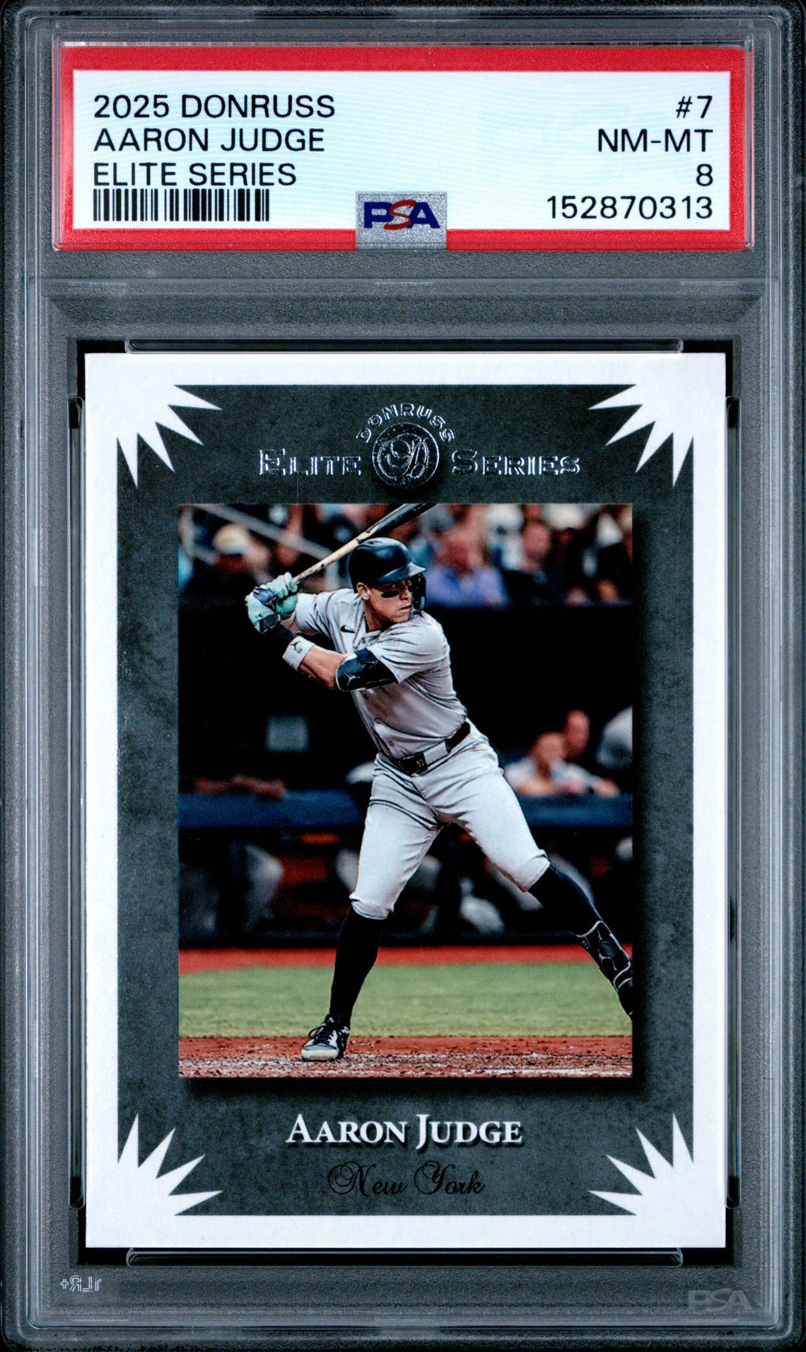 2025 Panini Donruss Elite Series Aaron Judge #7 Nm-Mt 8 front