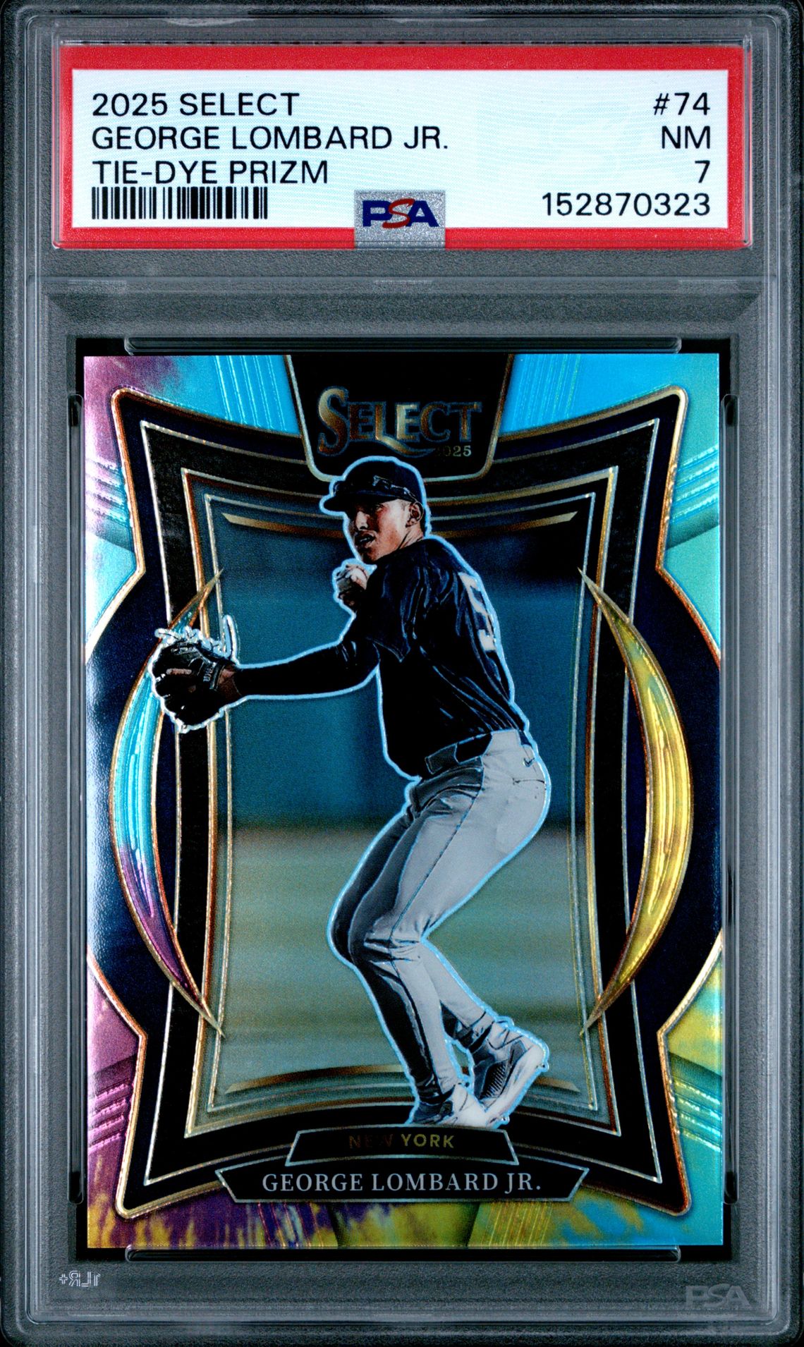 2025 Panini Select George Lombard Jr. #74 (Tie-Dye Prizm) Nm 7 front