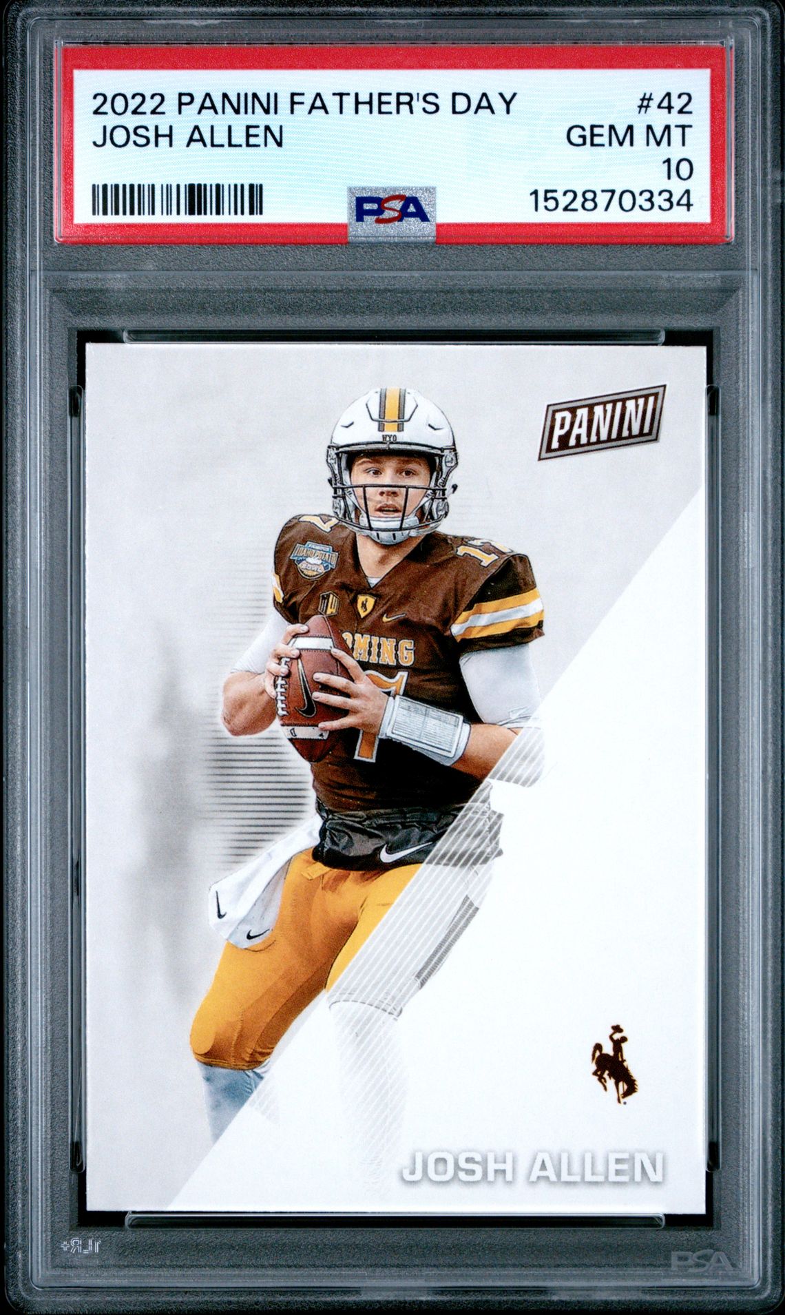 2022 Panini Father's Day Josh Allen #42 Gem Mt 10 front