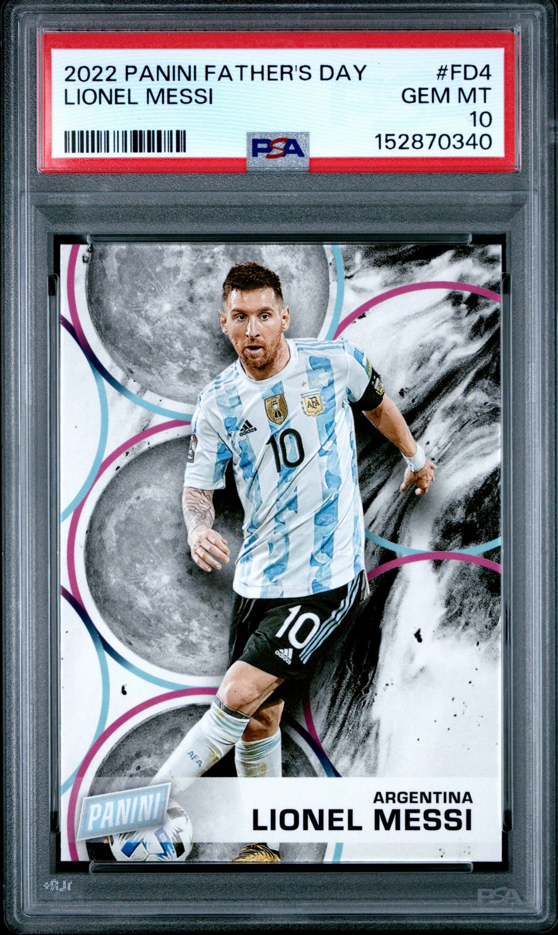 2022 Panini Father's Day Lionel Messi #Fd4 Gem Mt 10 front