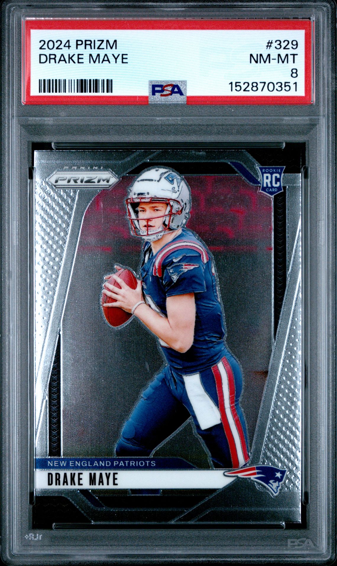 2024 Panini Prizm Drake Maye #329 Nm-Mt 8 front