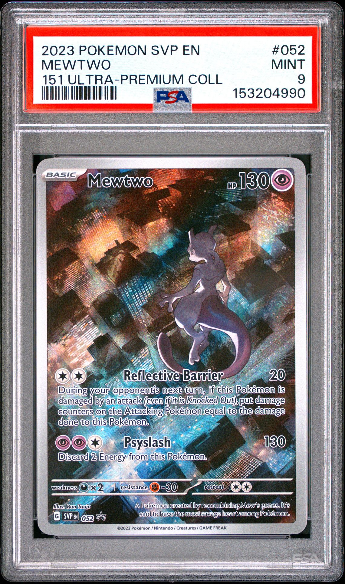 2023 Pokemon Svp En-Sv Black Star Promo Mewtwo #052 (151 Ultra-Premium Coll) Mint 9 front