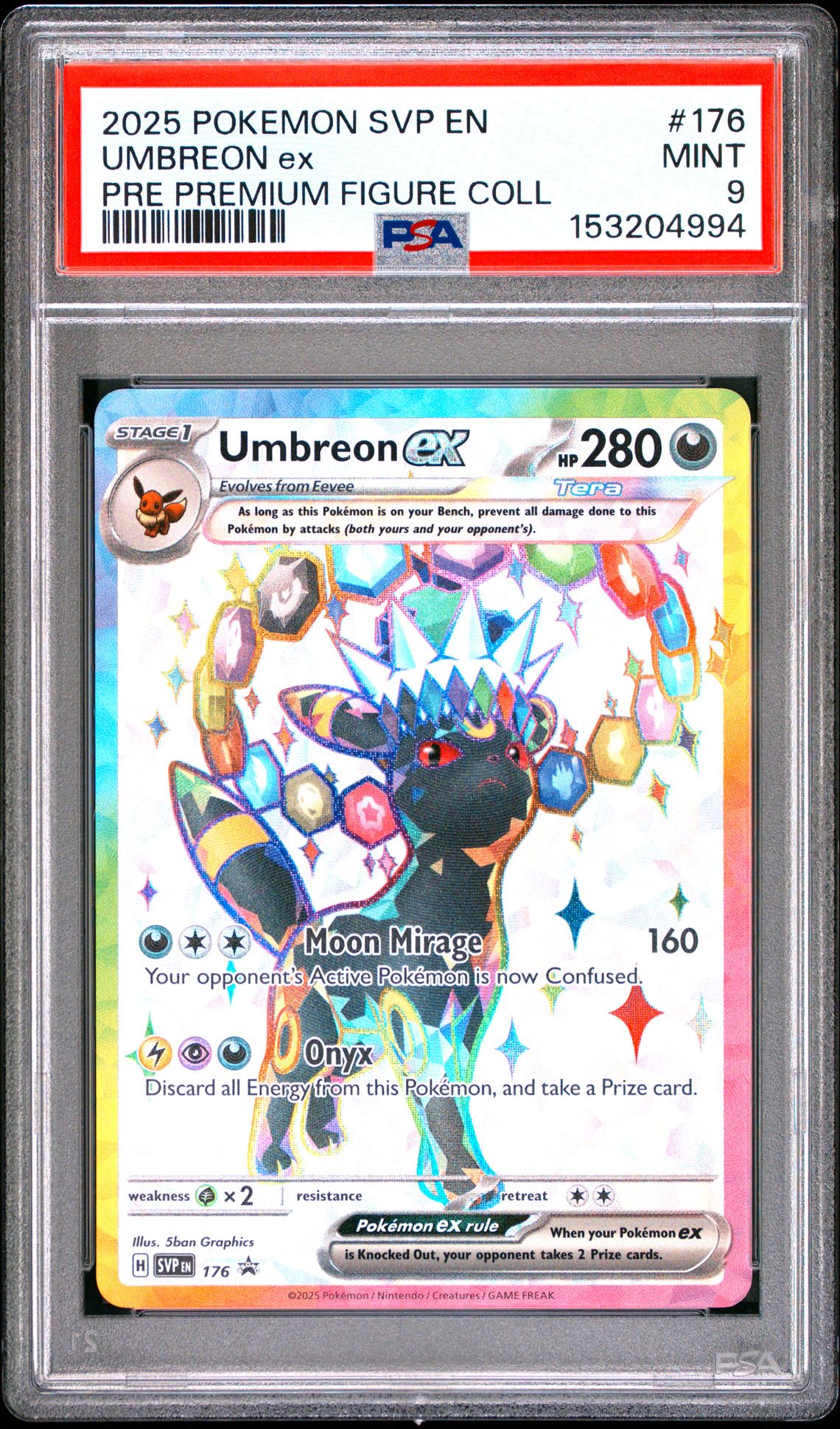 2025 Pokemon Svp En-Sv Black Star Promo Umbreon Ex #176 (Pre Premium Figure Coll) Mint 9 front