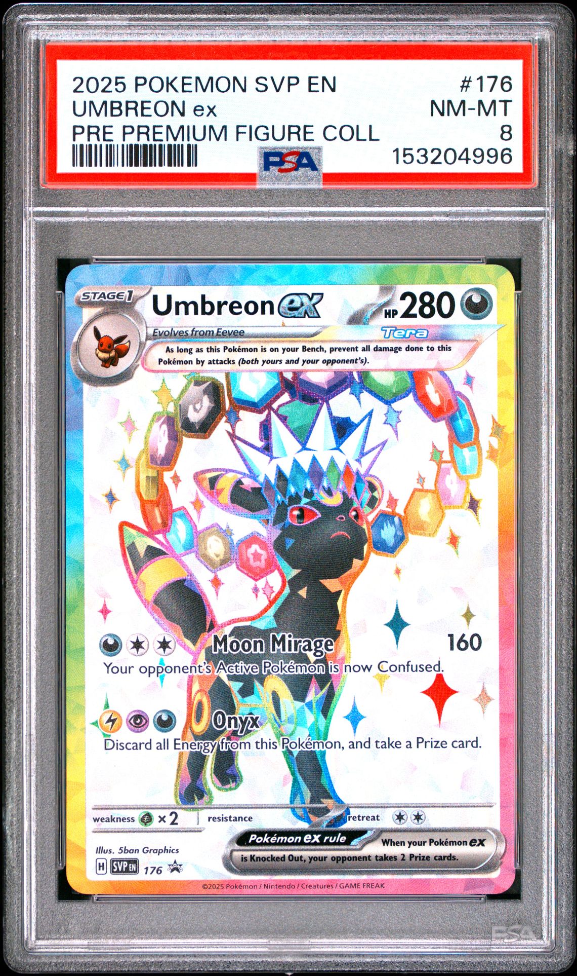 2025 Pokemon Svp En-Sv Black Star Promo Umbreon Ex #176 (Pre Premium Figure Coll) Nm-Mt 8 front