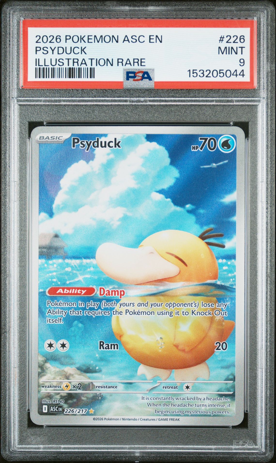 2026 Pokemon Asc En-Ascended Heroes Psyduck #226 (Illustration Rare) Mint 9 front